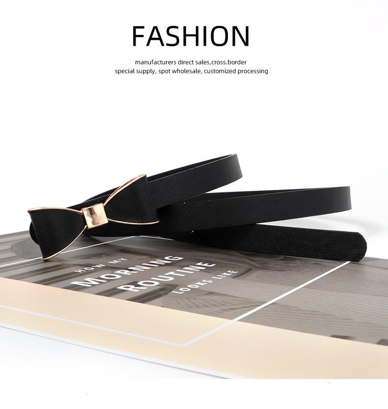 Fashion Butterfly Bow Small Ladies Belt With Dress Decoration Simple Fashion Slim Women's Belt
