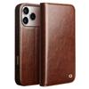 QIALINO For iPhone 17 Pro Case Wallet Stand Genuine Cow Leather Phone Cover