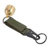 Bear Bell Thickened Webbing Brass with Snap Hook Clear Sound Keychain Bell for Outdoor Climbing Backpack Camping Army