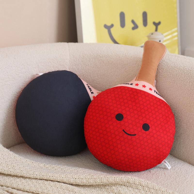 Funny Table Tennis Racket Cross-border Chinese Style Creative Plush Toy Sofa Pillow Home Decoration Children's Birthday Gift