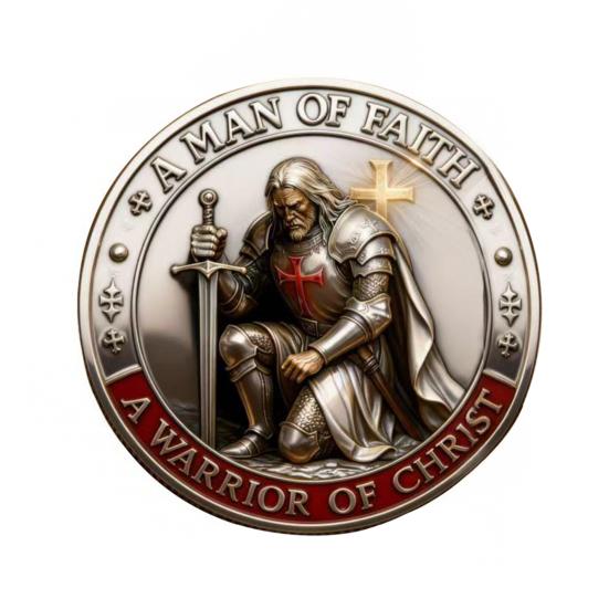 1/2/3/5 st Kristna Jesus Utmaningsmynt Dubbelsidigt Krigare Riddare Bön Tro Token Dekoration Samlare Historiker Souvenirmynt Religiös Gåva