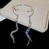Rhinestone Crystal Armband Tassel Fringe Armlet Adjust Bracelet Upper Arm Cuff  Party