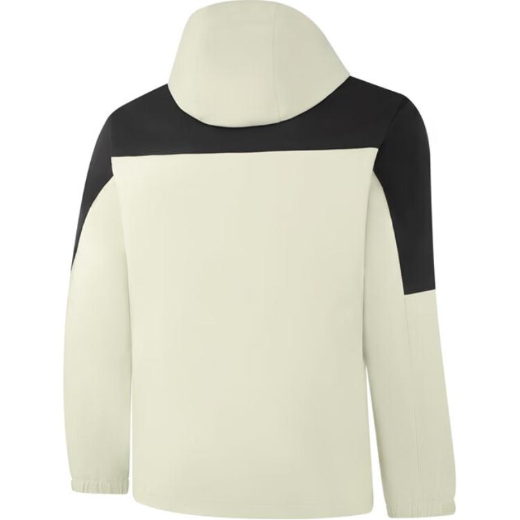 Li-Ning Spliced Zipper Hooded Comfortable Breathable Sports Windbreaker Men Outerwear Ceramic-Secret Obsidian-Gray AFDUA13-3