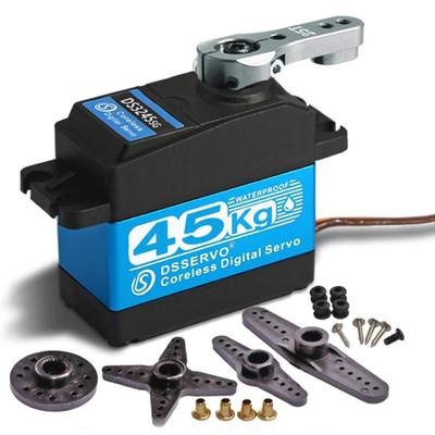 ZOSKAY 45kg Yüksek Torklu Fırçasız Motor Servo, Metal Dişli Dijital ve Paslanmaz Çelik Dişli Servo Motor Servo 18 110 112 RC Araba DIY için (180 Derece)