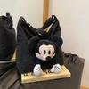 Mickey Mouse Canvas Shoulder Bag With Zipper Closure For Daily Casual Wear
