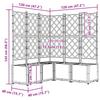 Garden Planter Set 5 Pcs Gray 120 X 120 X 143 Cm Plastic