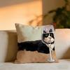 Mischievous Cat Cushion Cover Cozy Velvet Throw PillowSoft Warm Cushion For Sofa  Bed
