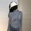 Women'S Summer Sportswear Quick-Drying Long-Sleeved Stand-Up Collar Running Tight-Fitting Sun Protection Top