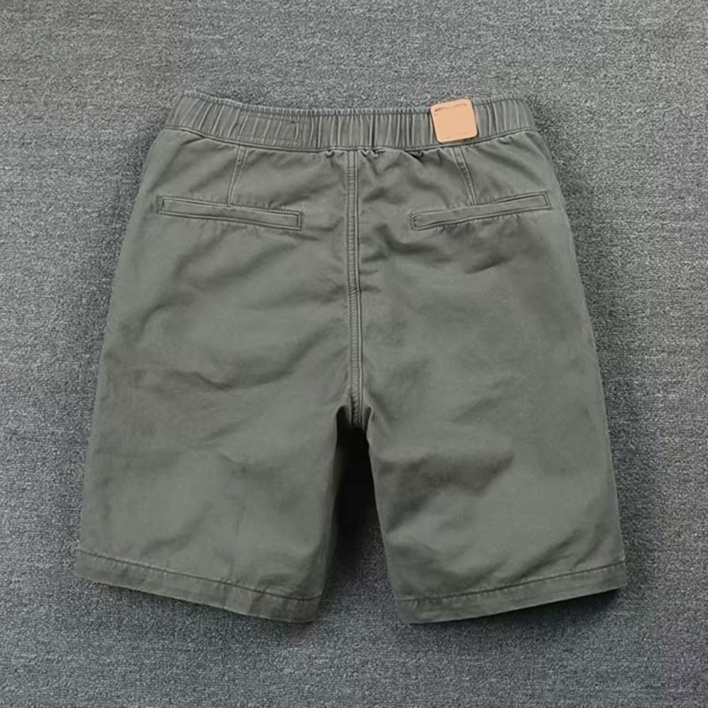 Summer Shorts Men Cotton Solid Casual Business Social Shorts Men Bermudas Loose Khaki Joggers
