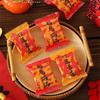 100Pcs 7x10cm Chinese New Year Snowflake Crispy Packaging Baking Cookie Machine Sealed Candy Red Bags