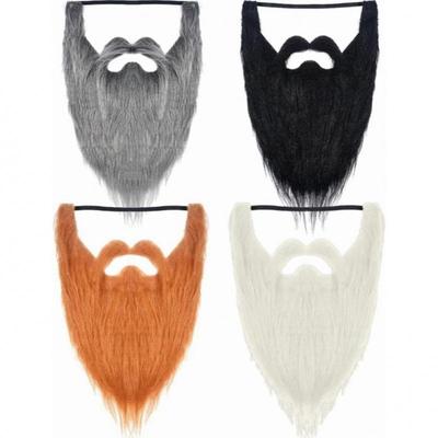 Halloween Fake Beard & Mustache Set - Pirate Costume Wig & Prop
