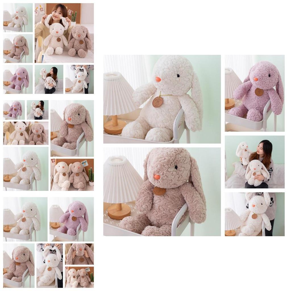 Adorable Long-haired Plush Bunny Toy For Kids 35cm And 50cm Sizes Available