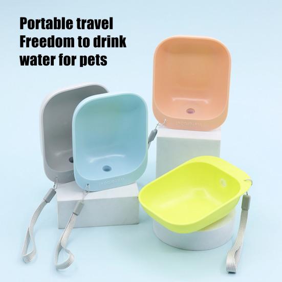 Flaschenaufsatz Haustier-Wassernapf Tragbarer Hunde-Wassernapf Reise-Trinknapf mit Lanyard für Hunde und Katzen Camping