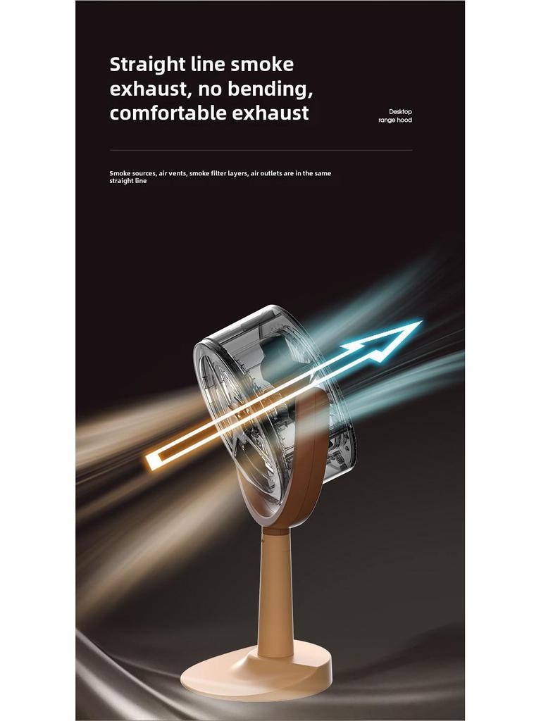 Portable Mini Oil Fume Filter: Removable Household Desktop Range Hood Purifier