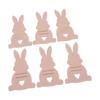 6PCS Easter Bunny Money Holders Funny Felt Cash Holder Card for Banknote Storage Party Decoration Cream Color