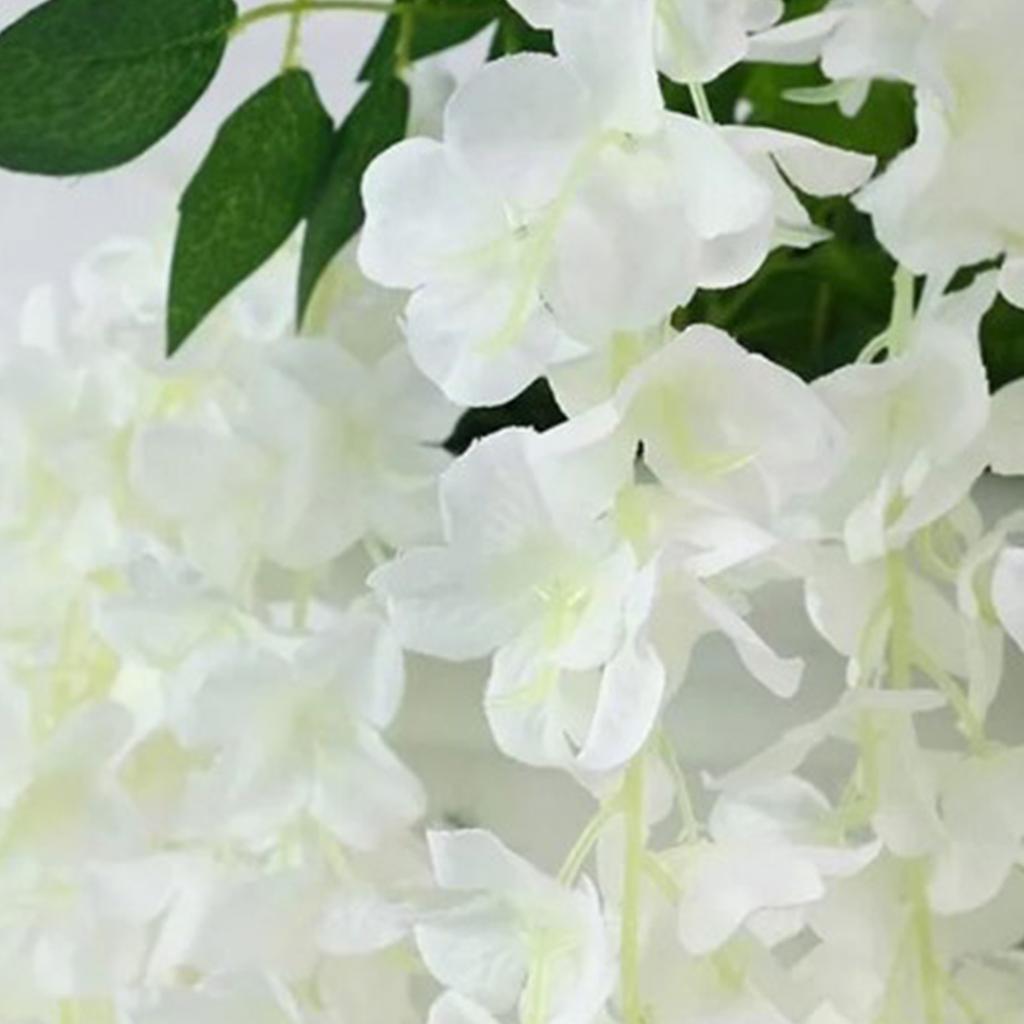 12 Pcs Artificial Wisteria Pure White Exquisite Simulated Wisteria Decoration for Weddings Outdoor Ceremonies