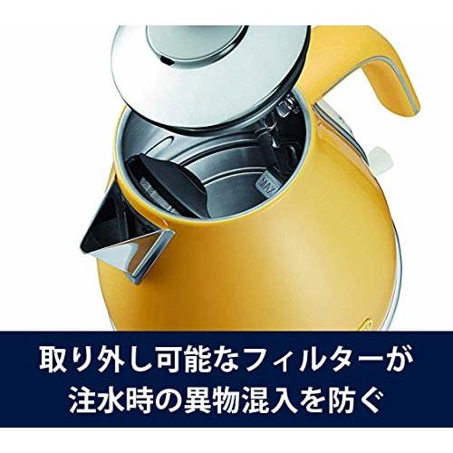 DeLonghi De'Longhi Electric Kettle Icona Capitals KBOC1200J-Y Stainless Steel 1.0L Easy-to-read water meter Foreign object prevention filter Empty boi