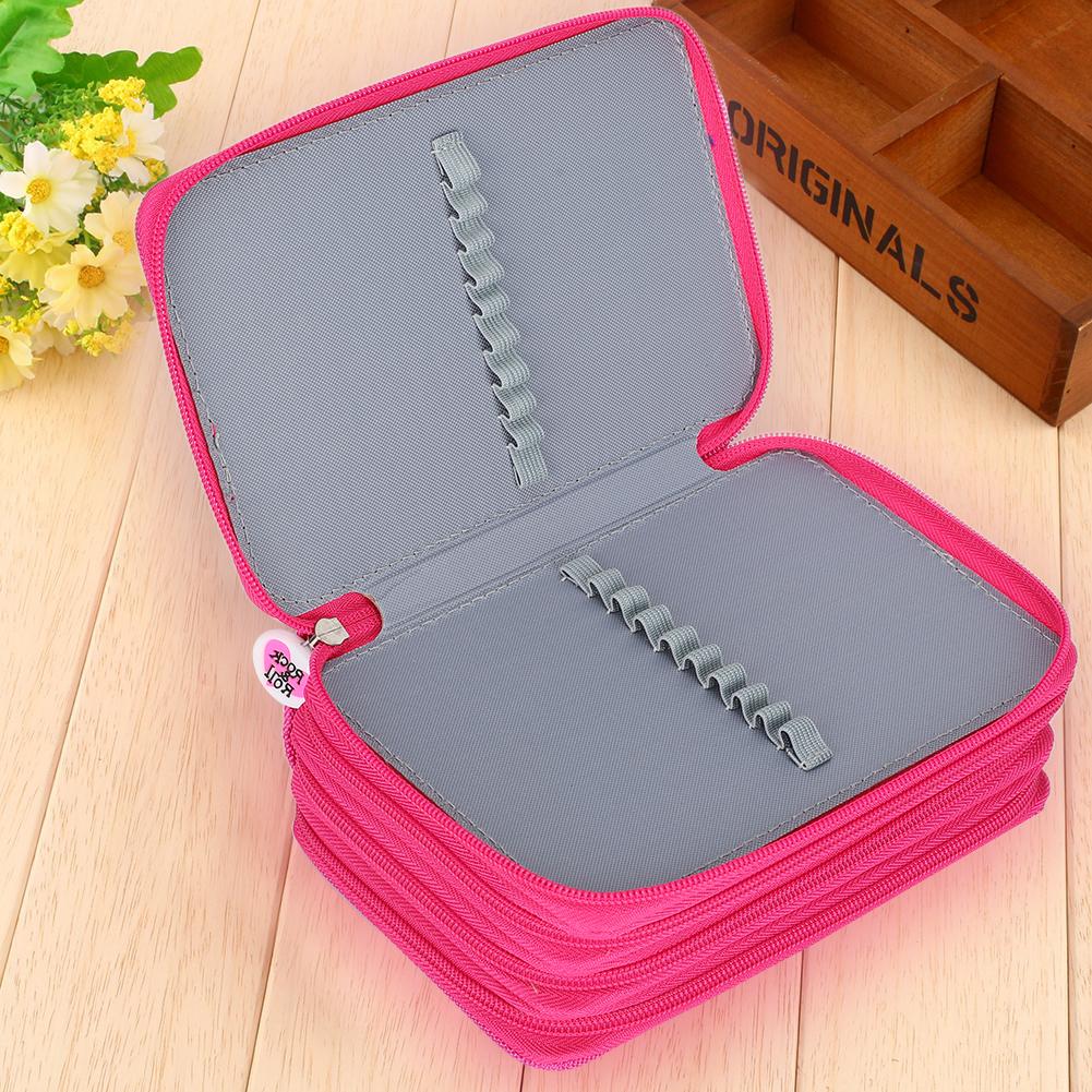 Pencil Case Pen Bag Pouch Large Capacity Multilayer Pencil Organizer Rose