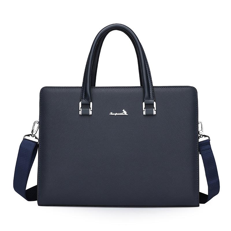 Men's Large Capacity Business Briefcase and Shoulder Messenger Bag