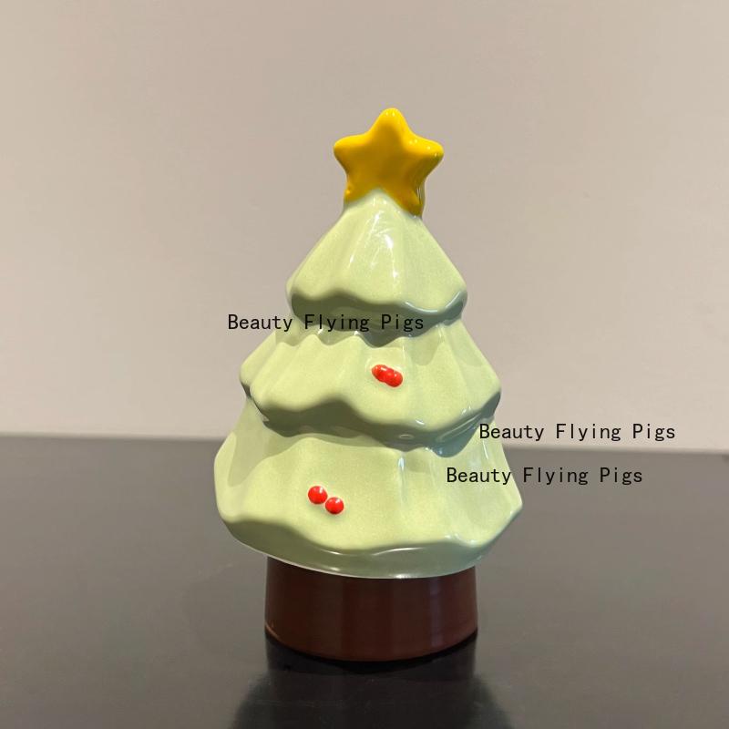 1pc Ceramic Cartoon Christmas Tree Tissue Box Christmas Tree Toothpick Jar Christmas Decoration Ceramic Home Decorations