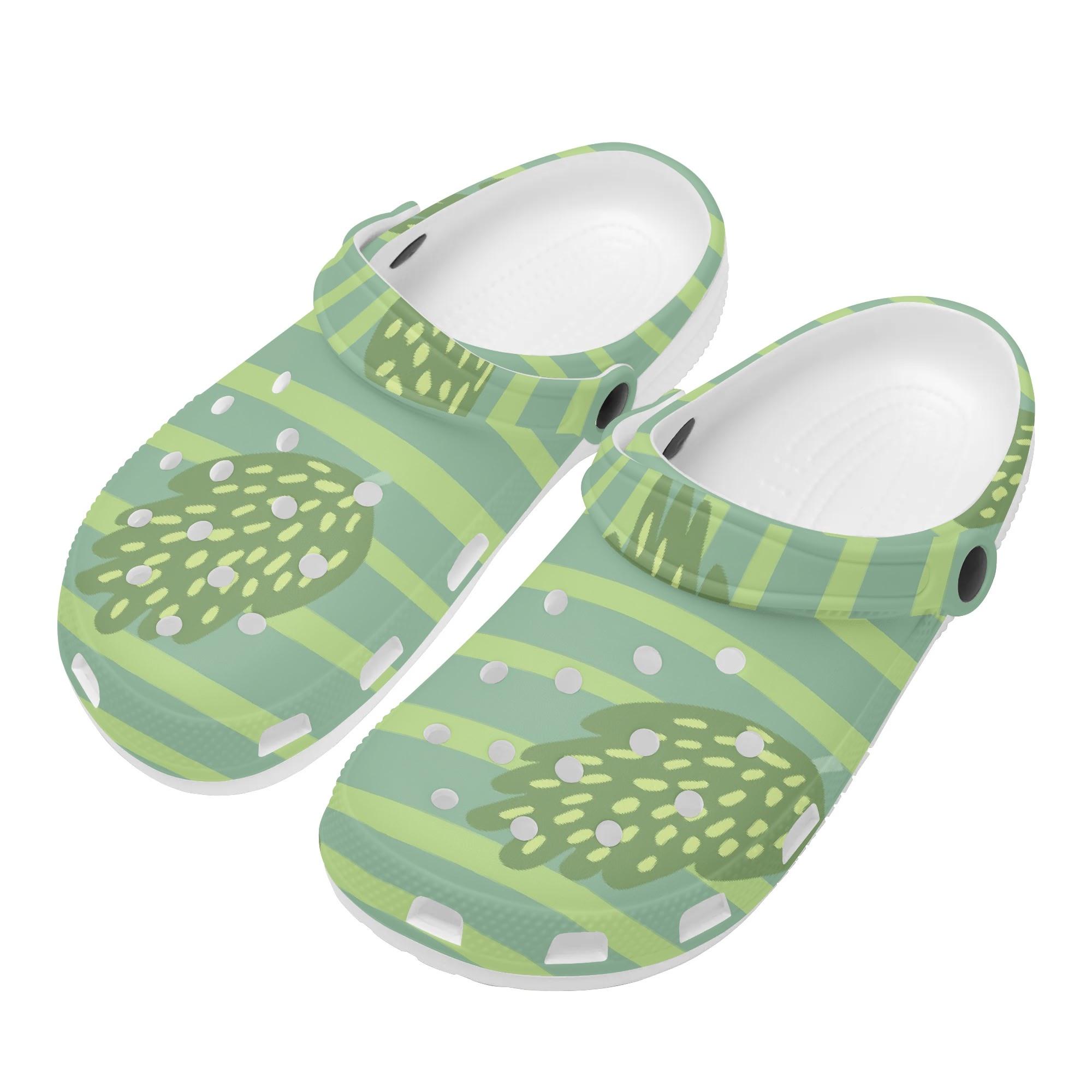 Colorful Printed EVA Clogs Unisex Soft Sole Soft Sole Lightweight Slip On Casual Footwear Summer Sandals Indoor Outdoor Daily Wear 36 белый