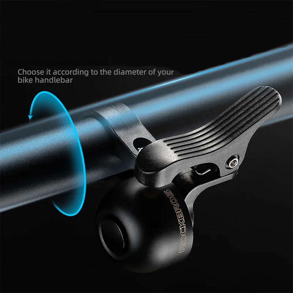 Bicycle Bell for the Right Side of the Handlebar - Black