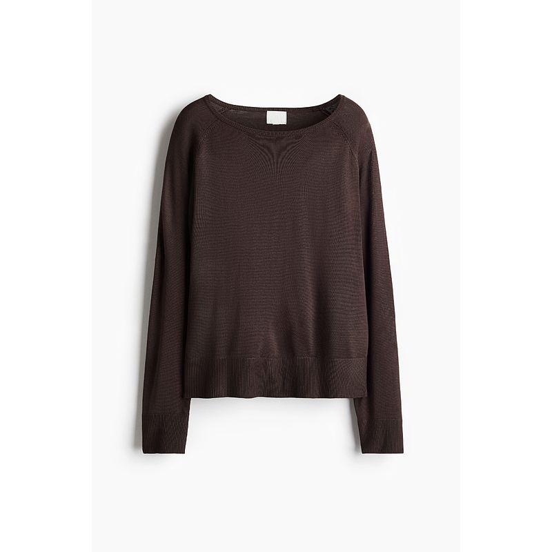 

HM Women s Woolen Sweater Autumn Crew Neck Long Sleeves Loose Version Fine Knitting Pullover 1215703