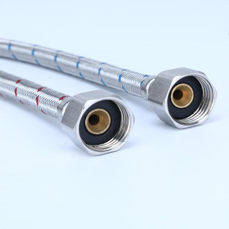 Furtun de instalații sanitare G1/2 G3/8 G9/16 1 pereche furtun flexibil din oțel inoxidabil 304, mixer rece și cald, robinet, alimentare cu apă, țeavă, material sanitar