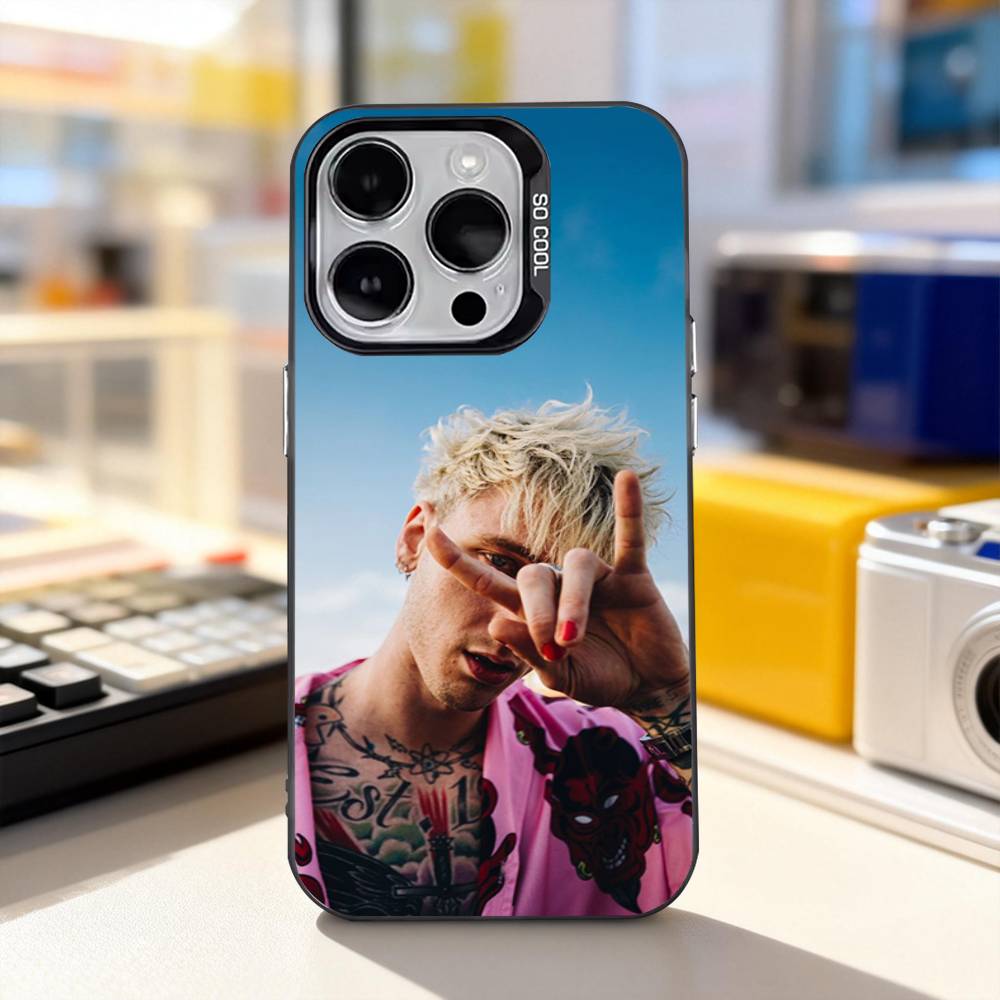 

MGK L-Lost Americana Cool Phone Case For iPhone 17,16,15,14,13,12,11,Pro,XS,Max,Plus,Mini,SE4,E Black Matte Shockproof Cover iPhone15plus
