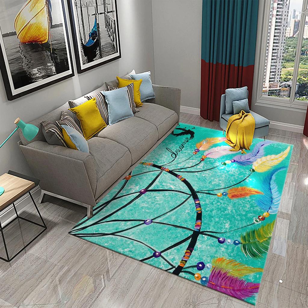 3D Traumfänger Teppiche Böhmischer Stil Bereichsteppich für Badezimmer Küche Eingang Rutschfeste Matte Schlafzimmer Wohnzimmer Dekor Bodenteppiche