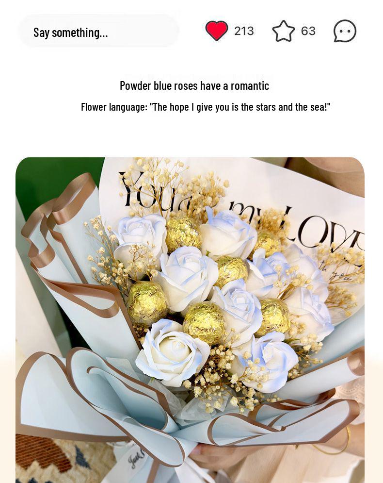 Christmas Chocolate Gift Box Bouquet for Boyfriend, Girlfriend, or Friends - Perfect Birthday or Love Expression Gift