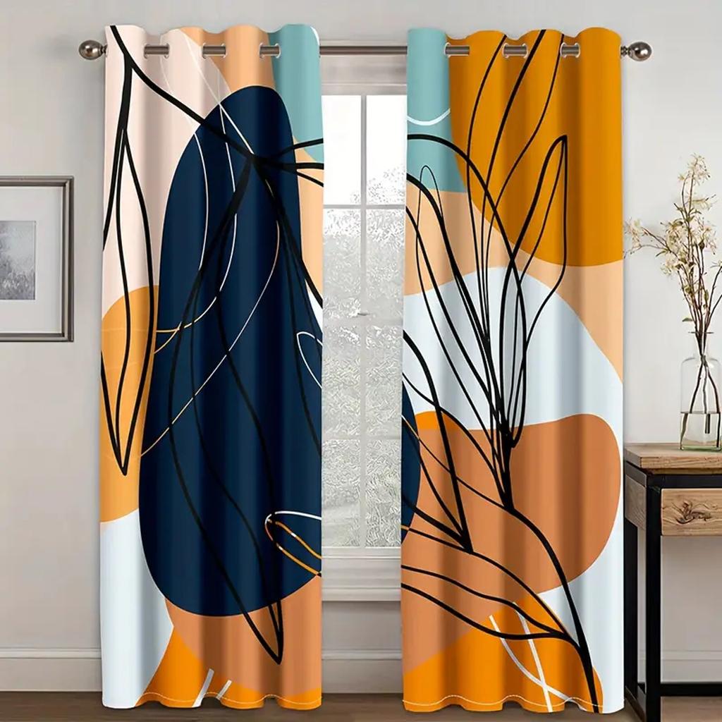 BOho-3D Printing Curtain for Adult, Essential Bedroom, Living Room, Shade Fabric, Custom Hook, Decorative
