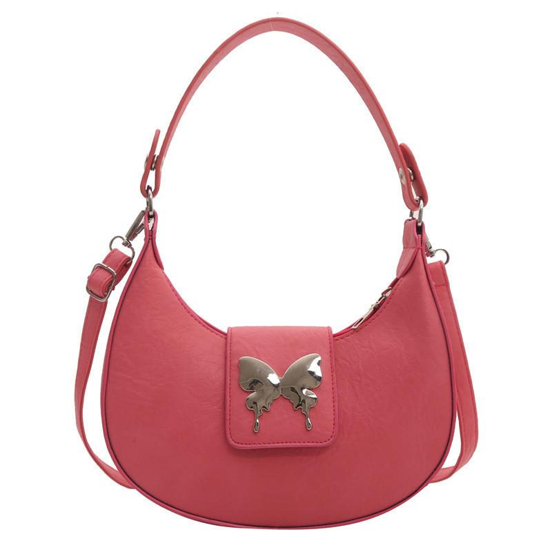 Chic Pu Leather Korean Underarm Bag Fashionable Shoulder Bag For Everyday Use