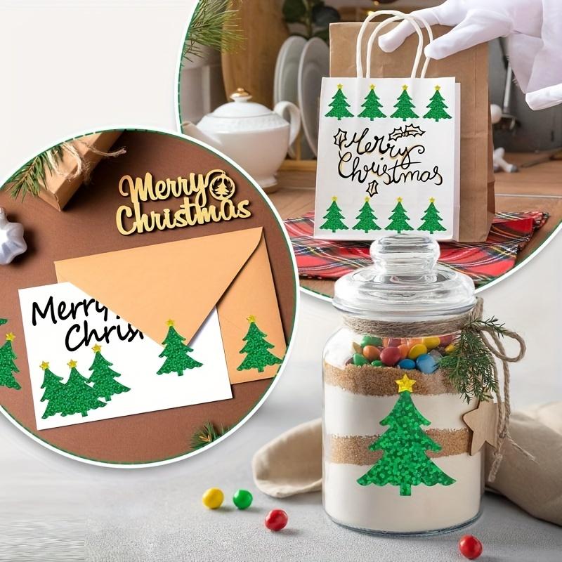 500Pcs/Roll Of Christmas Holiday Candy Gift Stickers, Decorative Christmas Hat Stickers, Sealing Stickers