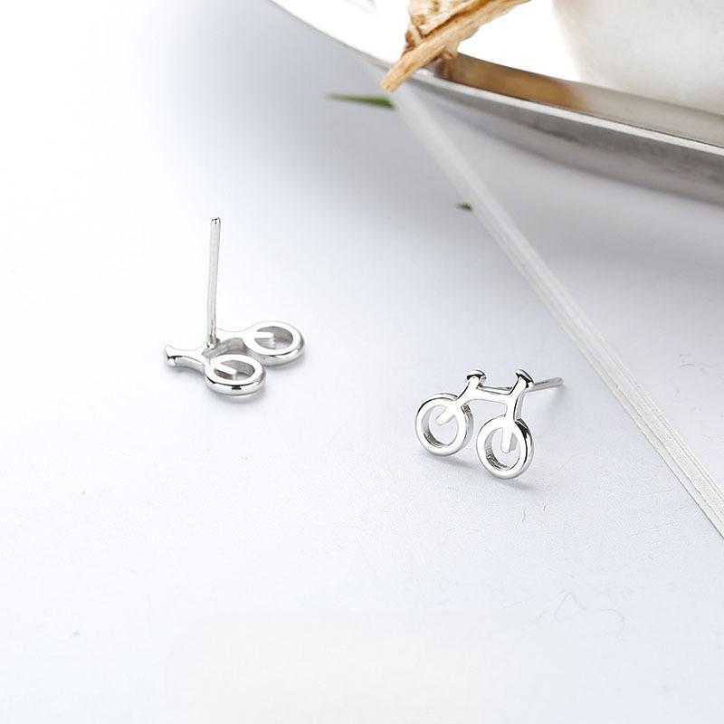 Bicycle Stud Earrings Female Cute Bicycle Earrings Childlike Korean Version Niche Design Accessories