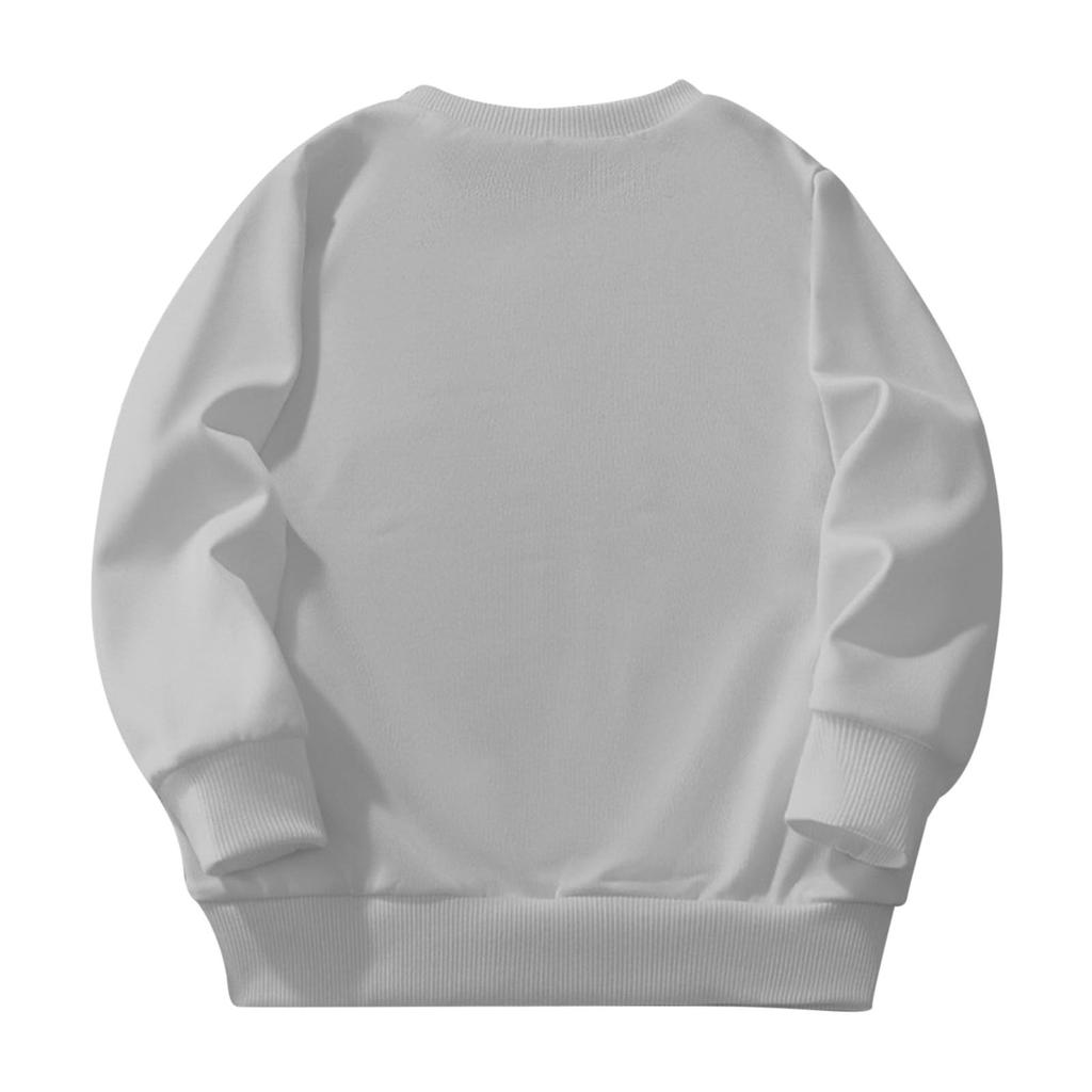 Toddler Girl Boy Sweatshirts Crewneck Long Sleeve Pullover Cotton Solid Top Sweater Shirts