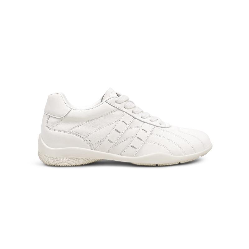 

Sheepskin version] miu series Korean thick-soled versatile German training shoes women s 2025 new summer and autumn breathable casual white shoes 40