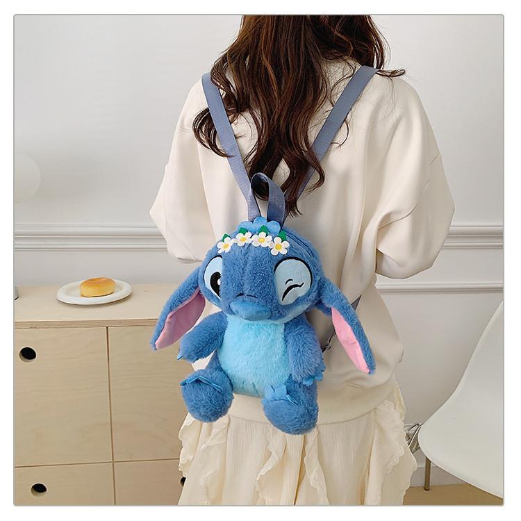 Lilo Stitch Plys Tegneserie Rygsæk Til Piger Med Lynlås Og Lomme Til Afslappet Rejse