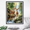 5d DIY Diamond Painting Cross Stitch Cute Little Deer Diamond Embroidery Animal Mosaic Full Round Drill Home Decor