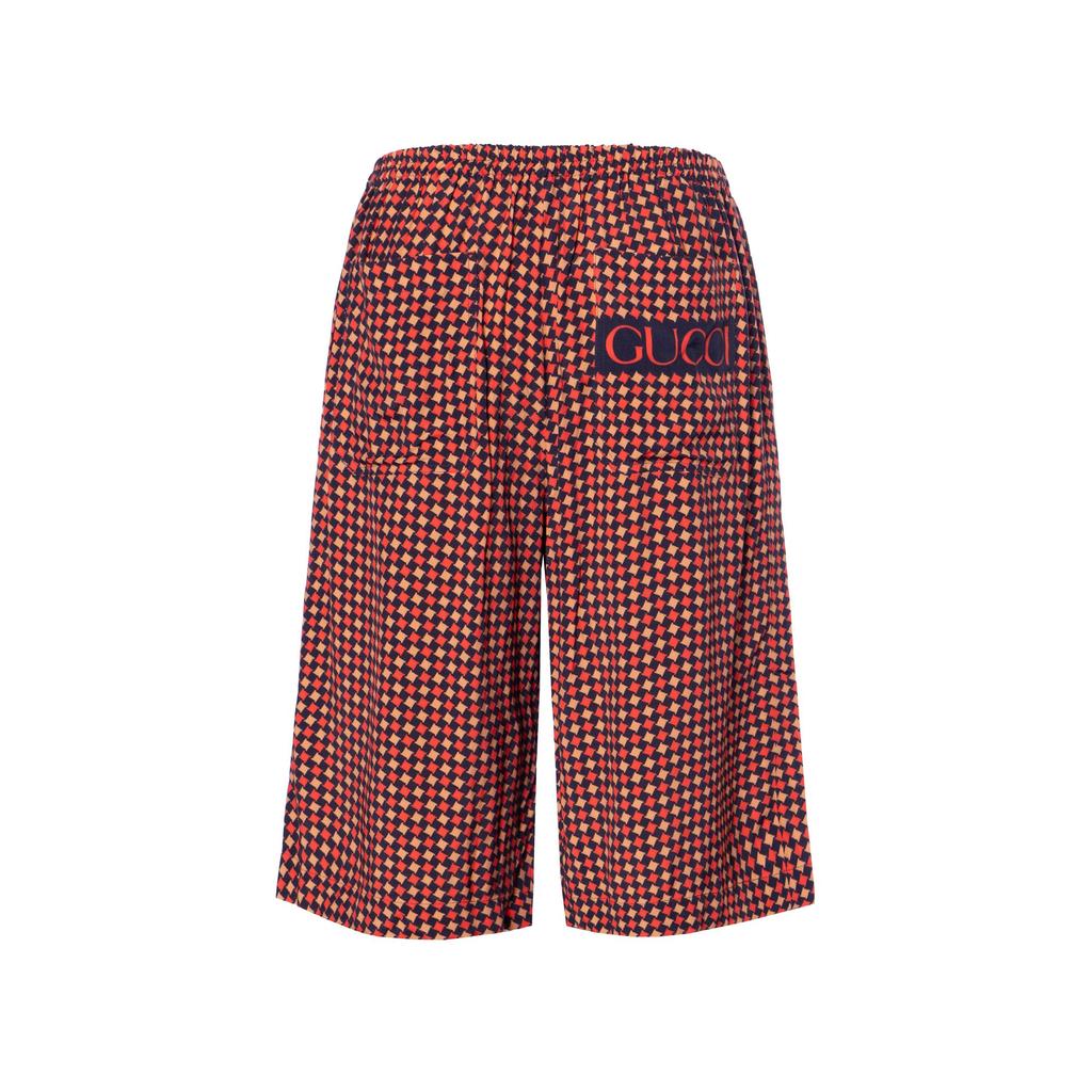 GUCCI Mid Rise Houndstooth Printed Tailored Shorts 672698-ZAL6H-4956