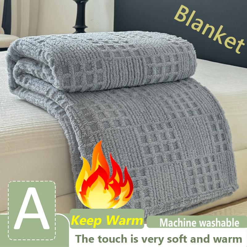 2025 Warme Dicke Decke Tafu Fleece Einfarbig Jacquarddecke Multifunktionale Überwurfdecke Sofadecke Nickerchen-Decke Kleine Decke