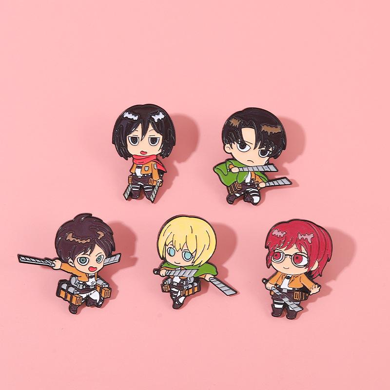 Stylish Eren Yeager Brooch Featuring Alluring Anime Design Ideal For Personal Accessories