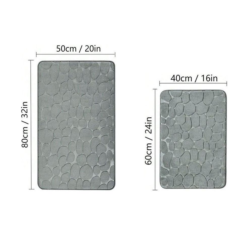 1 Stück Memory-Schaum Badteppich, Korallenvlies Super Saugfähig Und Rutschfest Badezimmerbodenmatte, Schnelltrocknend, Maschinenwaschbar
