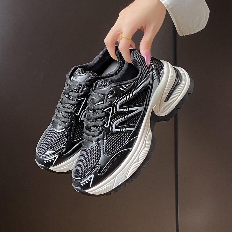 

Осенние новые кроссовки для пары, студенческие повседневные кроссовки, женские кроссовки на платформе, женские A 40 чёрный