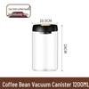 Vacuum-Sealed Moisture-Proof Glass Coffee Storage Jar