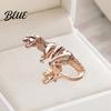 Non-fading Alloy Jewelry Piercing Earring 3D Tyrannosaurus Rex Design Stud