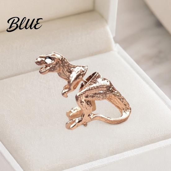 Non-fading Alloy Jewelry Piercing Earring 3D Tyrannosaurus Rex Design Stud