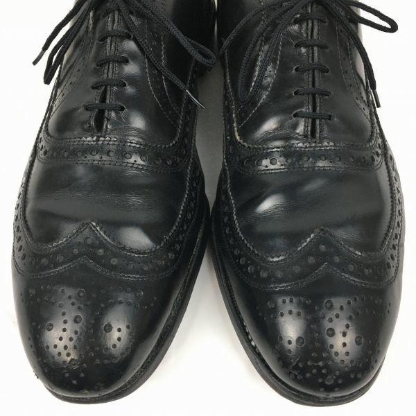 Allen Edmonds McAllister Vintage Full Brogue Wingtip Shoes Black Size 11.5D / 28.5-29.5cm Men's(USED)