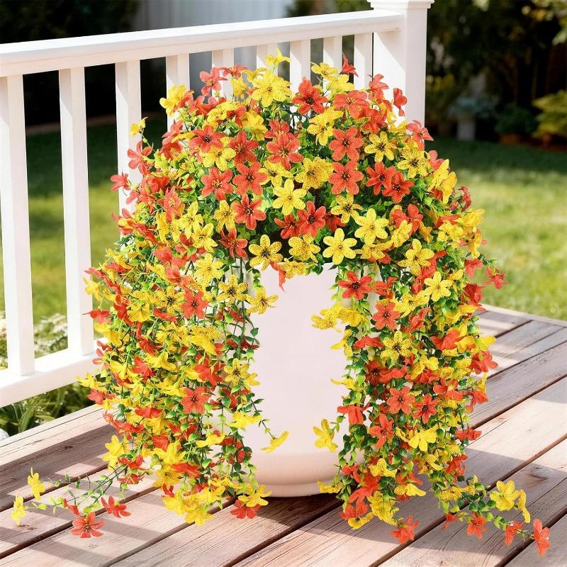2PCS Spring decoration of  outdoor simulated hanging flower plants is suitable for outdoor home decoration