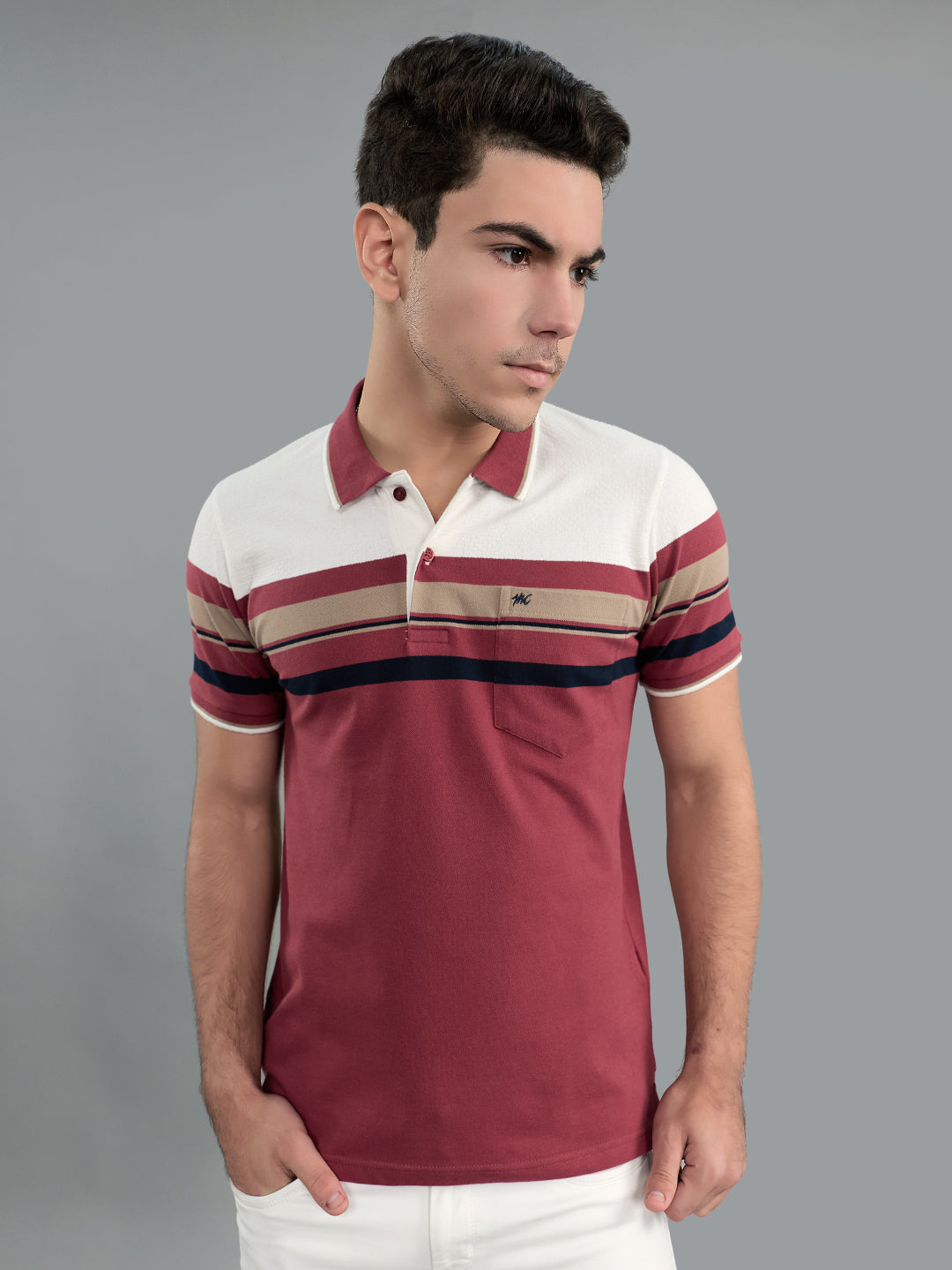 Monte Carlo Men Regular Fit Burgundy Tshirt XL бордовый